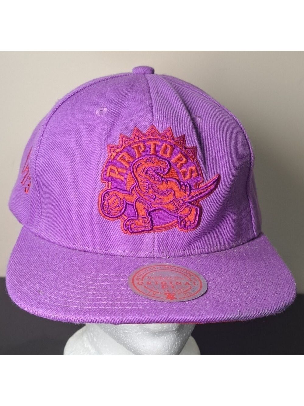 Mitchell & Ness Toronto Raptors Adjustable Hat Embroidered DJ Carton #3 Purple
